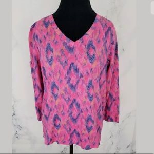 Fresh Produce Womens Size Large LG Pink Shirt